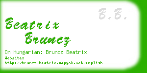 beatrix bruncz business card